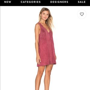 Free People Retro Love Suede Dress in Rose